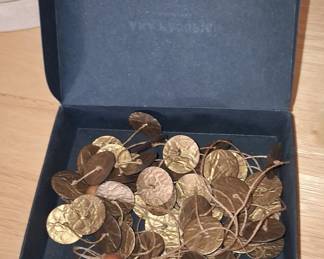 Handmade Decorative Garland with Acorn and Hammered Coin Motifs
