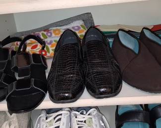 Assorted Women's Footwear with Crocodile Print and Patent Leather Accents