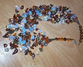 Multi-Gemstone and Pearl Necklace