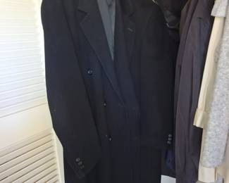 Men's Double-Breasted Wool Blend Overcoat