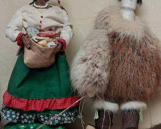 Artisan Folk Art Dolls - Native American and Inuit Inspired Figures
