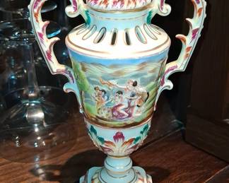 Capodimonte Porcelain Vase with Putti