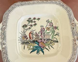 Victorian "Chang Pattern" Transferware Serving Platter by Edge, Malkin & Co.