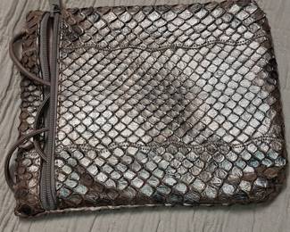 Vintage Metallic Snakeskin Clutch/Pouch
