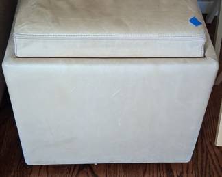 Leather Storage Ottoman