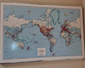 Rand McNally Cosmopolitan Series World Map with Push Pins