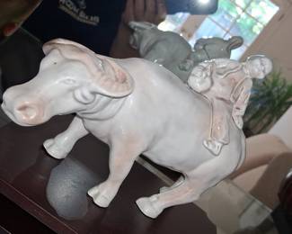 Blanc de Chine Porcelain Figurine of a Boy Riding a Water Buffalo