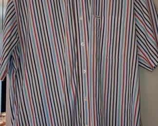Façonnable Classique Short Sleeve Striped Button-Down Shirt
