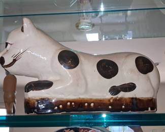 Chinese Cizhou-Ware Ceramic Cat Pillow