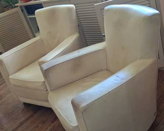 American Leather Armchairs (Pair)