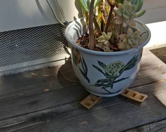 Chinoiserie Floral Ceramic Planter
