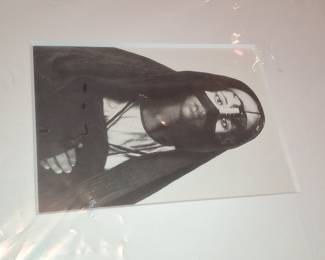 Framed Photograph of a Woman in Traditional Headdress and Veil - Possibly Lehnert & Landrock