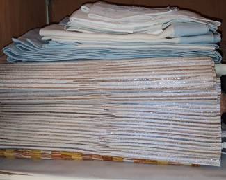 Embroidered Linens and Decorative Fabric Lot