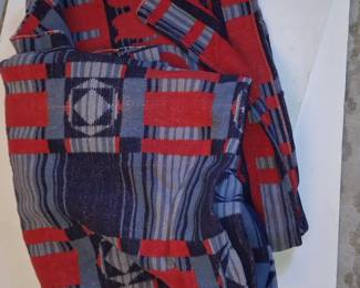 Vintage Naga Blanket, Handwoven Cotton Throw, Geometric Stripe Tapestry