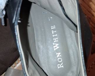 Ron White "Ankle" Black Leather Lace-Up Boots