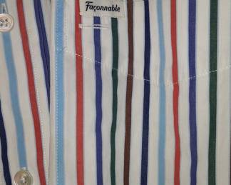 Façonnable Classique Short Sleeve Striped Button-Down Shirt