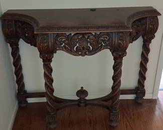 Renaissance Revival Carved Walnut Console Table