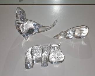 Kosta Boda Glass Animal Figurines by Bertil Vallien