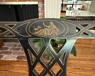 Regency Style Painted Cane Seat Settee