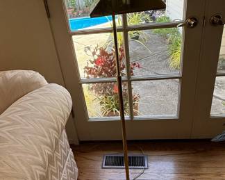 Mid-Century Modern Brass Pharmacy Floor Lamp