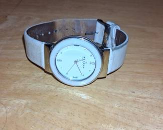 Skagen Women's White Leather Watch