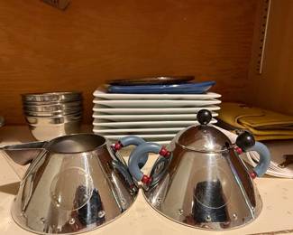 Alessi Michael Graves Sugar Bowl and Creamer Set