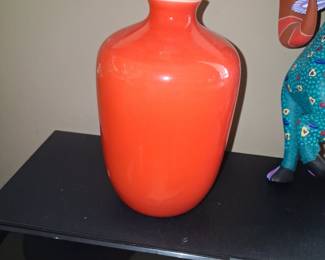 Middle Kingdom Bo Jia Porcelain Coral Glaze Vase