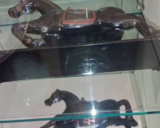 Vintage Cast Iron Horse Toy with Saddle