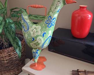 Decorative Metal Duck Watering Can