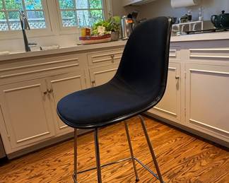 Eames Molded Plastic Stool with Eiffel Tower Base