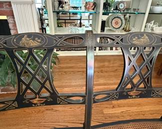 Regency Style Painted Cane Seat Settee