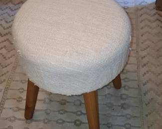 Mid-Century Modern Style Boucle Upholstered Ottoman/Stool