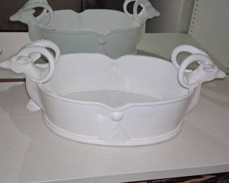 Ram Head Ceramic Bowl