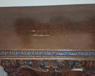 Renaissance Revival Carved Walnut Console Table