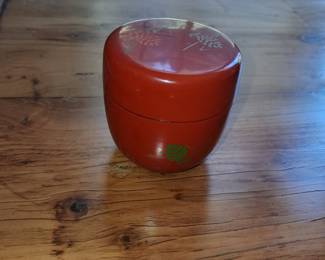 Japanese Natsume Tea Caddy with Floral Design