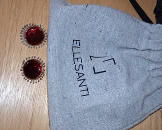 Ellessanti Red Gemstone Stud Earrings