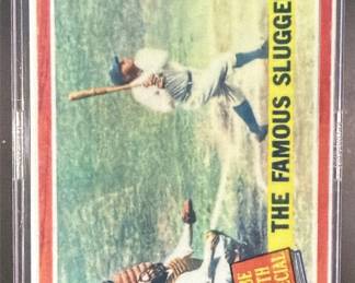 Lot 201: Topps Hamilton Porcelain 1962 Archive #138 Babe Ruth The Famous Slugger