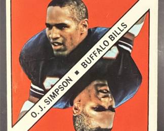 Lot 228: 1971 Topps #7 O.J. Simpson Game Inserts Bills