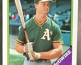 Lot 195: 1988 Topps #580 Mark McGwire Athletics