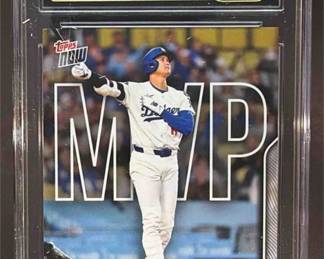Lot 1: 2025 Topps Now #OS-7 Shohei Ohtani MVP Winner CGC 10 GEM Gold Label Pristine