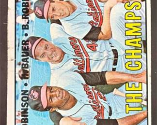 Lot 31: 1967 Topps #1 The Champs Frank Robinson Hank Bauer Brooks Robinson CPC, Orioles