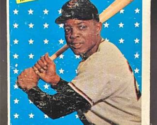 Lot 17: 1958 Topps #486 Willie Mays All-Star Giants