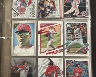 Lot 3: Huge Baseball Card Binder Loaded w Refractors RC's SP's & #ed Judge Trout Ohtani