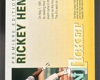 Lot 204: Rickey Henderson Tribute Stolen Base Record Ticket