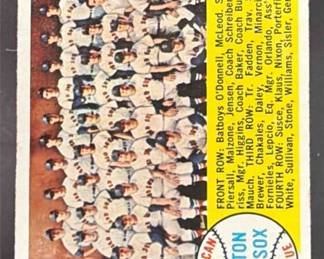Lot 45: 1958 Topps #312 Boston Red Sox Team Card