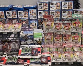 Lot 18: Massive 2019 & 2020 Football & Basketball Wax Box Lot 124 Boxes & 92 Packs