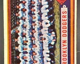 Lot 55: 1957 Topps #324 Brooklyn Dodgers Team Card Dodgers
