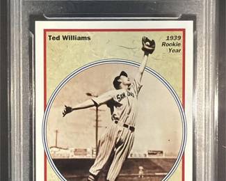 Lot 159: Upper Deck #28 Ted Williams Baseball Heroes 1939 Rookie Year Graded 10 GEM