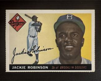 Lot 14: 1955 Topps Baseball Jackie Robinson #50 Archive Brooklyn Dodgers
