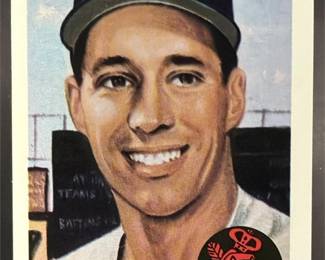 Lot 185: 1953 Topps Baseball #54 Bob Feller Clevland Indians Archives